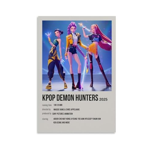 QPKNZNBAR Kpop Poster Demon Movie Hunters Song And Dance Action Für Zimmer, Ästhetische Leinwand-Wandkunst, Schlafzimmer-Dekor Posters 20x30inch(50x75cm) von QPKNZNBAR