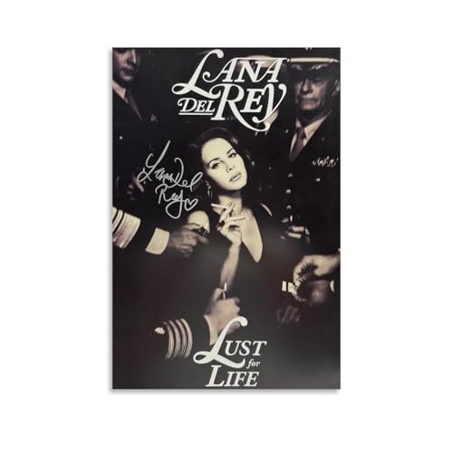 QPKNZNBAR Lana Del Poster Rey Music Singer Vintage Für Zimmer, Ästhetische Leinwand-Wandkunst, Schlafzimmer-Dekor Posters 08x12inch(20x30cm) von QPKNZNBAR