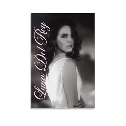 QPKNZNBAR Lana Del Poster Rey Vintage Music Singer Für Zimmer, Ästhetische Leinwand-Wandkunst, Schlafzimmer-Dekor Posters 08x12inch(20x30cm) von QPKNZNBAR