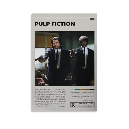 QPKNZNBAR Pulp Poster Fiction Crime Movie Vintage Thriller Für Zimmer, Ästhetische Leinwand-Wandkunst, Schlafzimmer-Dekor Posters 16x24inch(40x60cm) von QPKNZNBAR