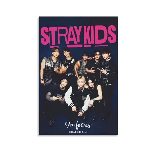 QPKNZNBAR Stray Poster Kids Music Korean Band Vintage Für Zimmer, Ästhetische Leinwand-Wandkunst, Schlafzimmer-Dekor Posters 16x24inch(40x60cm) von QPKNZNBAR