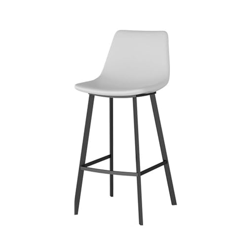 QPKZ Barhocker, Counter Height Barhocker für Kücheninsel, Moderne gepolsterte Barstuhl, Kunstleder -Barhocker Frühstück Küchentheke mit Rücken und Fußstütze White von QPKZ