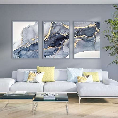 QPLGTU Islamischer Postersatz, Marmor Leinwand Malerei, Arabische Kunst Leinwand Poster, Wohnzimmer, Schlafzimmer Poster Dekoration Hintergrund Wand Leinwand Poster, Rahmenlos (Stil 13,40x60cm*3) von QPLGTU