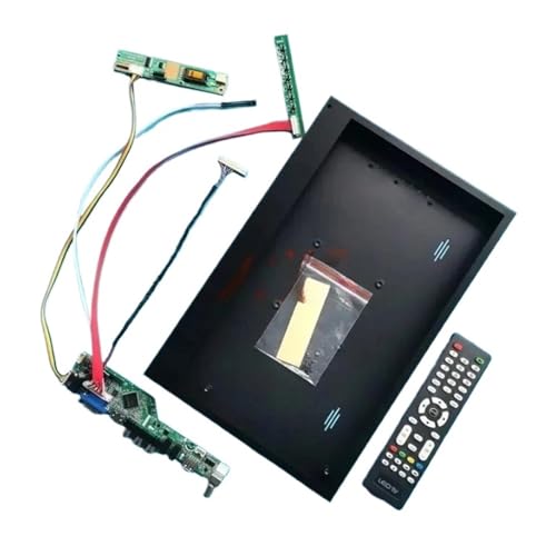 QPOGRMJR Metallgehäuse + Analog-TV-Treiberplatine for B156XW01 LP156WH1 M156NWR1 30-poliges LVDS 1366 x 768 15,6 Zoll Kit VGA AV USB HDMI-kompatibel 1 CCFL(LP156WH1-TLB1 x Case) von QPOGRMJR