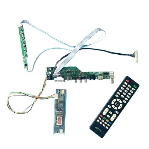 QPOGRMJR for HT185WX1 LM185WH1 M185B1 MT185GW01 Treiberplatine LCD-Monitor DIY Kit 30-Pin LVDS TV Analog AV + HDMI + VGA + IR + USB 2CCFL 1366 * 768(for HT185WX1-501) von QPOGRMJR