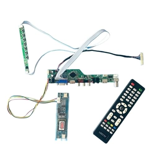 QPOGRMJR for HT185WX1 LM185WH1 M185B1 MT185GW01 Treiberplatine LCD-Monitor DIY Kit 30-Pin LVDS TV Analog AV + HDMI + VGA + IR + USB 2CCFL 1366 * 768(for LM185WH1(TL)(H3)) von QPOGRMJR