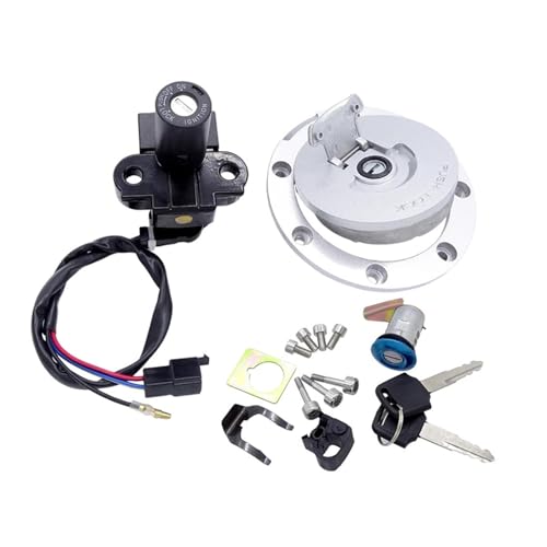QPQXZCV Zündschloss Sperre Kraftstoff Gas Tankdeckel Abdeckung Sitz Griff Schlösser Enthalten Schlüssel Für CB400 SF 1992-1998 CB-1 VFR400 VT250 CB750 von QPQXZCV