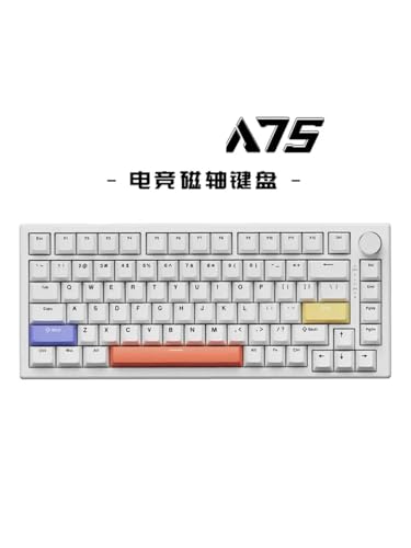 A75 HOT Swappable 75% verkabeltes mechanisches -Tastaturschalter für FPS und Valorante Gamers PC -Geschenke angepasst(A75-White-Mag) von QPSJXN
