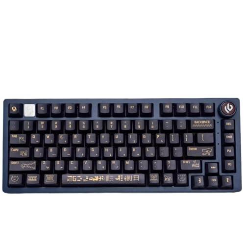 QPSJXN 130 PBT-Schlüsselkap-Set-Profil-Side-Eguaved Theme Mechanische Tastaturen(Mystery Egypt) von QPSJXN