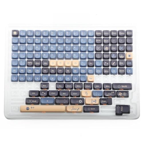 QPSJXN 134 PBT 5-Seiten-Sublimation MOA-Schwert-Themen-Schlüsselkap-Set kompatibel mit mechanischen Tastaturen des MX-Schalters(MOA-BJ-B JP Boxed) von QPSJXN