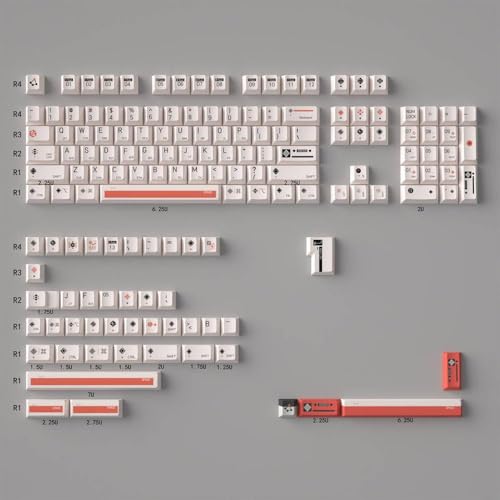 QPSJXN 148 PBT -Farbstoff -Sublimationschlüsselkaps für mechanische Tastaturenprofile minimalistischer weißer Keycap -Set mit verschiedenen Switches von QPSJXN
