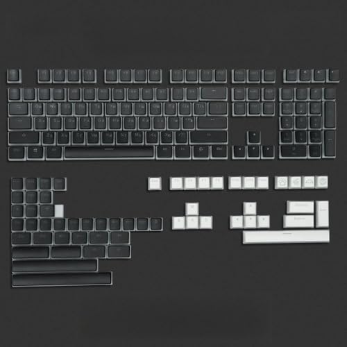 QPSJXN 165 Graublau PBT Double Shot OEM -Profiltaste für mechanische Tastaturen mit RGB -Hintergrundbeleuchtung MX -Switches(165 OEM Black-RU) von QPSJXN