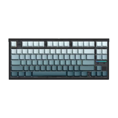 QPSJXN 75% mechanische Tastatur mit Dichtungsstruktur 83 RGB Hot-Swappable 3/5-Pin-Schalter DREI-Mode-Kompatibilität(White Blush) von QPSJXN