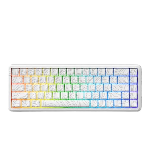 QPSJXN AK680 Magnetwellentastatur mit 1 ms Latenz -Kompakt -Design ideal für Spiele(Deng gao bai RGB) von QPSJXN