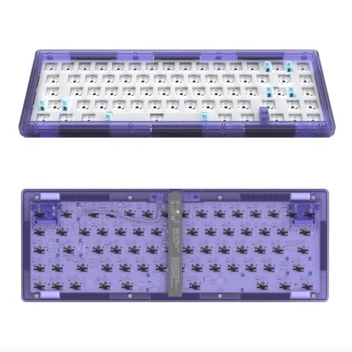 QPSJXN Customized Hot-Swapping Mechanical Keyboard mit RGB-Hintergrundbeleuchtungsdichtungsstruktur für kompatible Schalter(GAS67 Purple kit) von QPSJXN