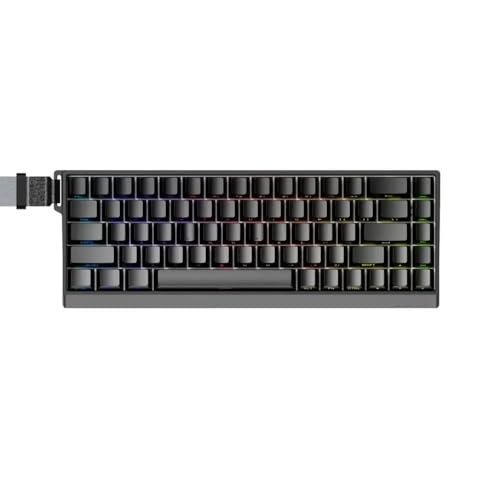 QPSJXN Iyx MU68 Pro RGB Mechanische -Tastatur Magnetschalter Aluminium 8000Hz Schnellauslöser Hot Swap PC Gamer Geschenk(Mu68 Pro-Black) von QPSJXN