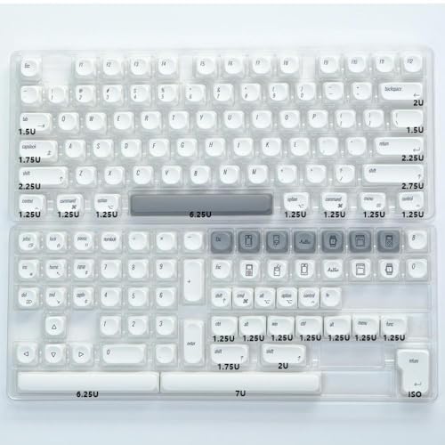 QPSJXN KOA Ocean Whale PBT Keycap Set 135 mechanische Tastaturen MOA Layout 7U ISO für japanische koreanische und russische Layouts geeignet(MAC Style-EN) von QPSJXN