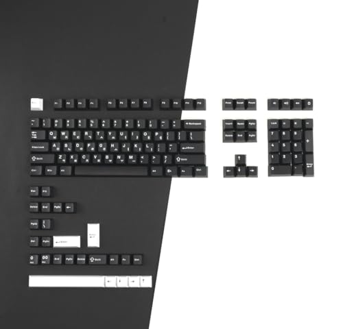 QPSJXN Koreanischer Stil PBT Black Keycaps Doppelaufnahmeprofil für mechanische -Tastaturen 133 QPSJXN Koreanischer Stil PBT Black Keycaps Doppelaufnahmeprofil für mechanische -Tastaturen 133 von QPSJXN