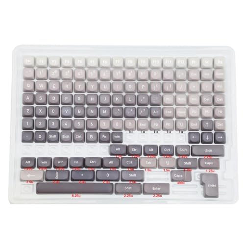 QPSJXN MOA -Profil PBT KeyCap Set 134 für MX Mechanische Tastaturen fünfseitige Sublimationsdesign(EN Box M134-G) von QPSJXN