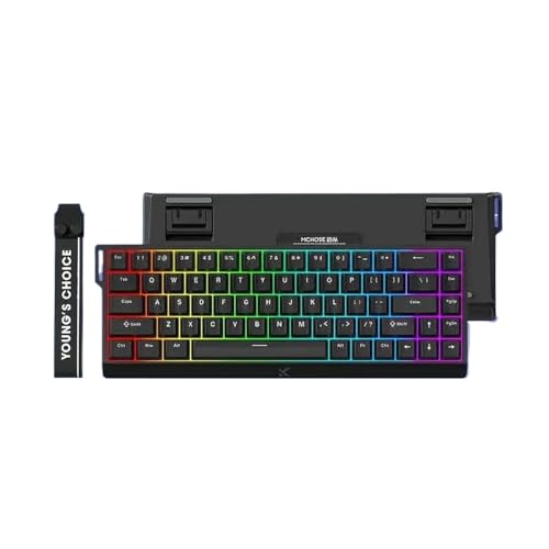 QPSJXN Mchose Ace 60 Pro 68 Magnetic Switch Hot Swappable RGB Mechanische Tastatur anpassbare -Tastatur für PC -Spielerzubehör(68 Black Uranus) von QPSJXN