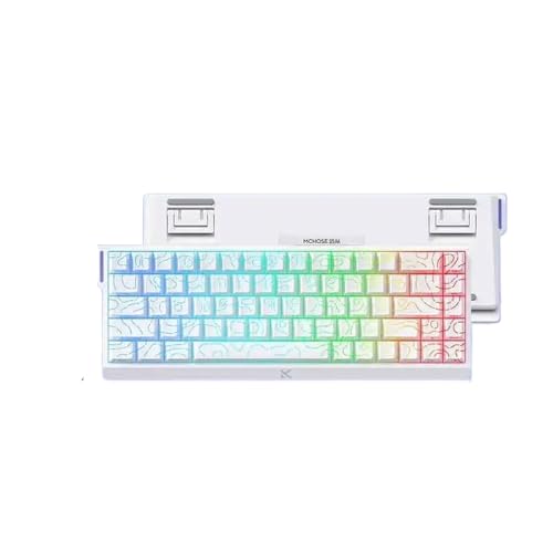 QPSJXN Mchose Ace 60 Pro 68 Magnetic Switch Hot Swappable RGB Mechanische Tastatur anpassbare -Tastatur für PC -Spielerzubehör(68 White line Uranus) von QPSJXN