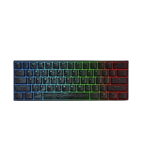 QPSJXN Mchose Ace 60 Pro 68 Magnetic Switch Hot Swappable RGB Mechanische Tastatur anpassbare -Tastatur für PC -Spielerzubehör(Black line Blue Ice) von QPSJXN