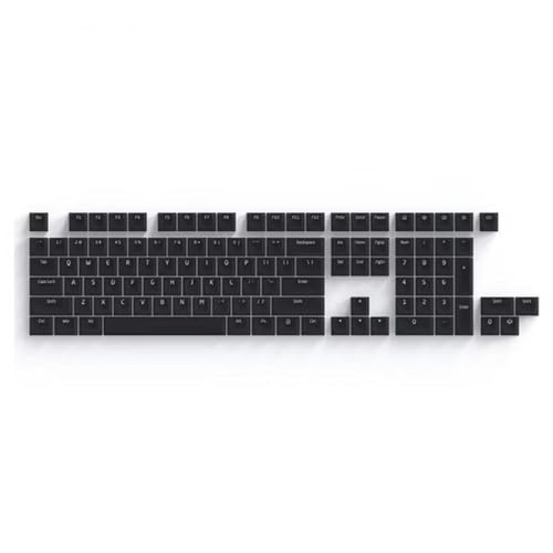 QPSJXN NOGI -Profil ABS -Schlüsselkaps in weißem Schwarz und sehr peri kompatibel mit GH60 Poker 87 TKL 104 ANSI XD64 BM60 XD68 Keyboards(Black) von QPSJXN