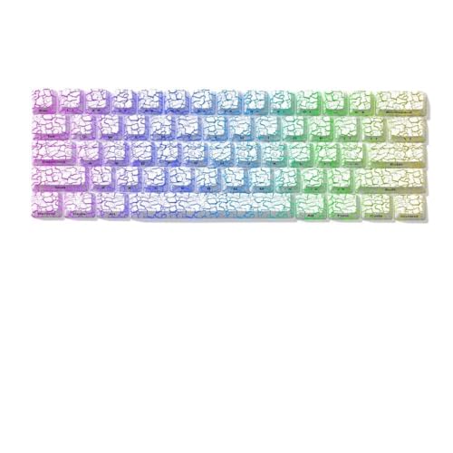 QPSJXN OEM-Profil IMD-Tech-Schlüsselkap-Set 118 mit topografischem Muster Shine-Through-Design(Ice Crack 61 Keys) von QPSJXN