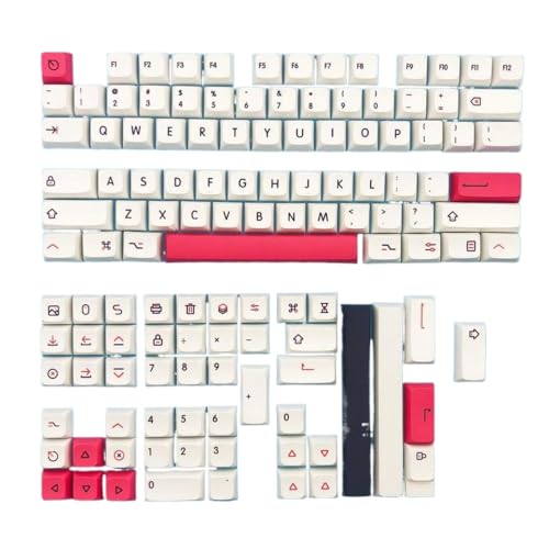 QPSJXN Personalisierte englische und russische PBT -Schlüsselkaps XDA Profile Farbstoff Sublimation MX 104 87 61 Mechanische Tastaturen(Pink Theme EN) von QPSJXN