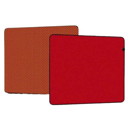 QPSJXN Professionelles Gaming-Maus-Pad Nicht-Schlupf-Spec-Schreibtischmatte 40x45 cm mit elastischer Basis(Red2) von QPSJXN