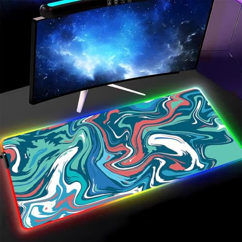 QPSJXN RGB -Anime -Maus -Maus -Pad für Computer und Laptops -Tastaturen und Mäusekarten für Gamer Decorative Accessoires(CS00711) von QPSJXN