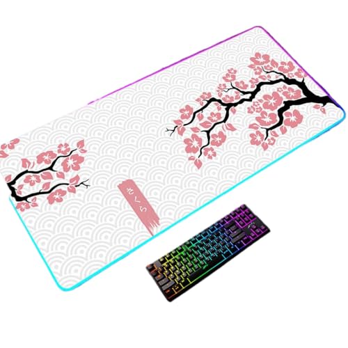 QPSJXN RGB Maus-Pad Maus Matte Luminous XXL Desk Pad Anti-Rutsch-Tastaturmatte für verbessertes Spielerlebnis(SS SA (9)) von QPSJXN
