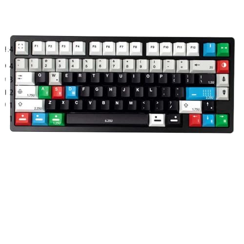 QPSJXN Resonanz R2 PBT -Schlüsselkaps Stilfarbstoff Sublimation English Design MX Switch Mechanische Tastaturen(129keys) von QPSJXN