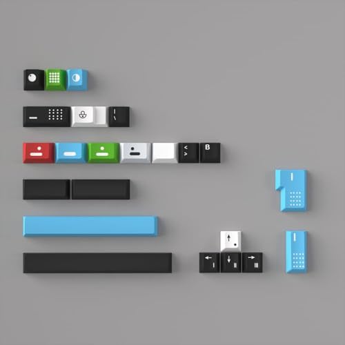 QPSJXN Resonanz R2 PBT -Schlüsselkaps Stilfarbstoff Sublimation English Design MX Switch Mechanische Tastaturen(23keys) von QPSJXN