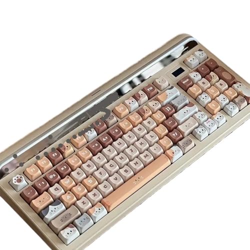 QPSJXN Schlüsselkaps PBT thermische Sublimation Soulcat Mechanische Tastaturzubehör Mao Profil Keycap Geschenk für Mädchen(Cat keycap) von QPSJXN