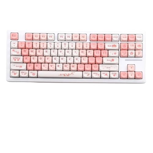 QPSJXN Themen 134 PBT -Tastaturkaps Set MOA -Profil mit MX -Switches für mechanische Tastaturen und Koreanisches Layout für mechanische Tastaturen kompatibel(KR Box M134-YH -F) von QPSJXN