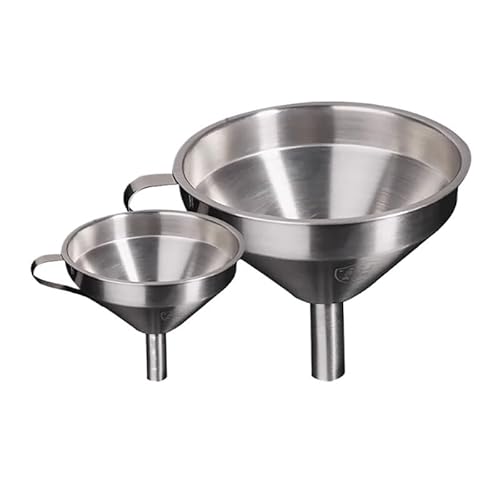 1 Mini-Trichter aus Edelstahl 304 – for den Einsatz im Haushalt und Labor – gerades Rohrdesign for einfaches Ausgießen(18cm) von QPTGWPBZY