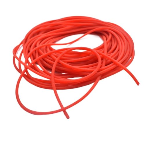 1 Stück Angelschnur mit hochelastischem Band – 2 mm Durchmesser, 10 m Länge, Angelseil aus Vollgummi for zuverlässige Leistung(Red) von QPTGWPBZY
