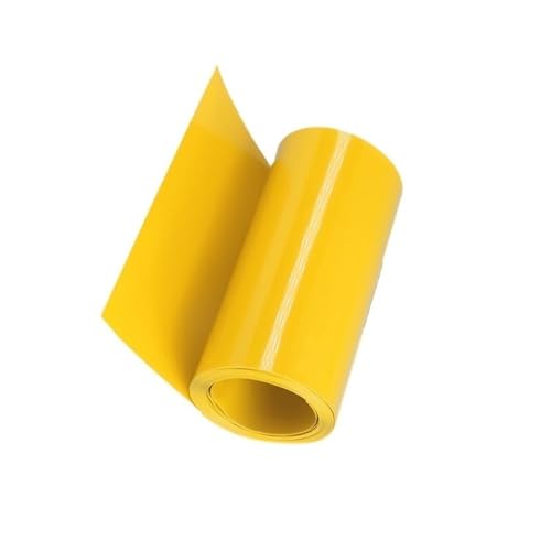 1 m PVC-Schrumpfschlauch – Elektrischer Dichtungsschlauch, Isolierhülse, Schnellschrumpfschutz for Verkabelung/Ausrüstung(Yellow,80mmx51mm) von QPTGWPBZY