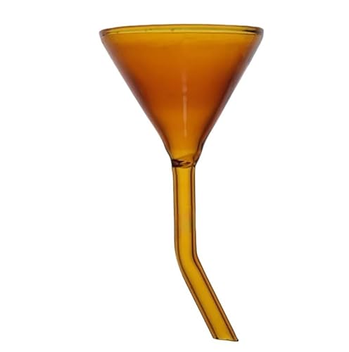 10-teiliges Glas-Dreieckstrichter-Set – 40 mm und 50 mm Trichter mit gebogenem Hals for einfaches Ausgießen und die Verwendung im Labor(Bend 30mm) von QPTGWPBZY