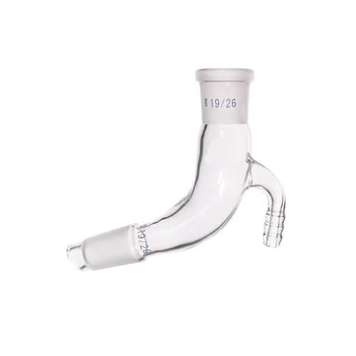 105 Grad gebogenes Glas-Vakuum-Empfangsrohr, 10 mm Öffnung for die Destillation im Labor – hochtransparentes Borosilikatglas 3.3(J-018703) von QPTGWPBZY