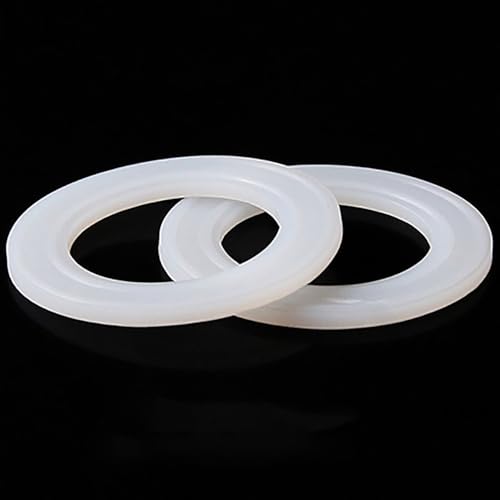 2 Stück weiße Silikondichtung, flache Unterlegscheibe, 2,5 mm dicke Dichtung for 20–50 mm Rohrverbindungen(20mm) von QPTGWPBZY