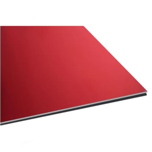 3 Stück doppelt eloxierte, sandgestrahlte Aluminiumplatten for DIY-Gravuren – Farbige Perlenstrahl-Tags(Red,1.0x300x300mm) von QPTGWPBZY