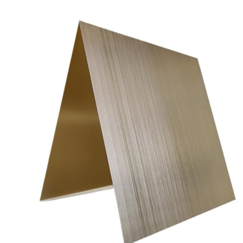 3 Stück goldfarbene eloxierte Aluminium-Dekorplatten – 0,5/2 mm dick, 5052 Metallplatten for Bastel-/Heimwerkerprojekte(200x200x1.0mm) von QPTGWPBZY