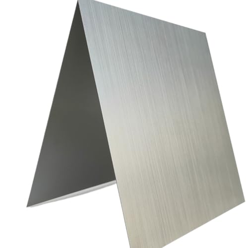3 Stück silberfarbene gebürstete eloxierte Aluminiumplatten – dünne, flache Platten for Schilder und Namensschilder, 5052-Legierung, 0,5–2 mm Dicke(200x300x1.0mm) von QPTGWPBZY