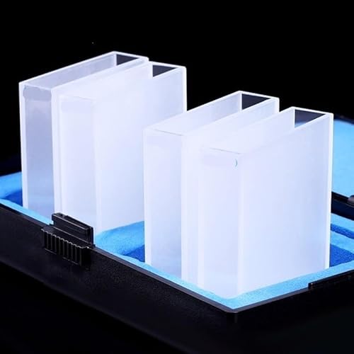 4 Stück Standard-Glasküvetten mit Deckel – 14 ml Volumen, 40 mm Weglänge, optisches Glas mit hoher Lichtdurchlässigkeit for den Laborgebrauch 4 Stück Standard-Glasküvetten mit Deckel – 14 ml Volumen, 40 mm Weglänge, optisches Glas mit hoher Lichtdurchlässigkeit for den Laborgebrauch von QPTGWPBZY
