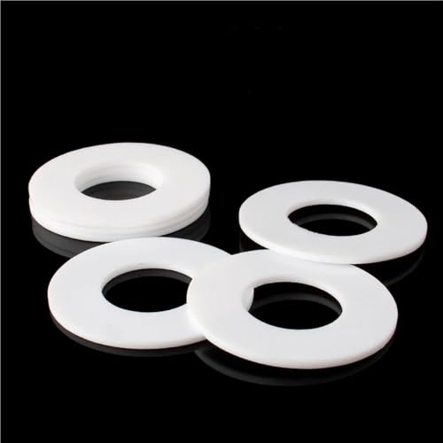 50 Stück PTFE-Flachdichtung, 1,25 mm Dicke, for Manometer und Wasserrohrverbindungsabdichtung, Flachdichtung(14x18x1.25mm) von QPTGWPBZY
