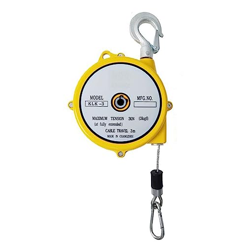 Einziehbarer Federzug – selbstsichernder Werkzeughalter for Werkstätten/Automobilausrüstung, 3 Meter Drahtseil, 1 Stück(5-9kg) von QPTGWPBZY