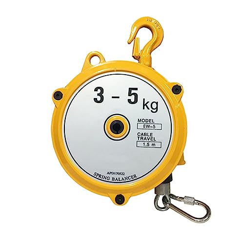 Einziehbarer Werkzeughalter mit Federzug – 1,5 m Drahtseil mit Haken for Werkstatt- und Kfz-Ausrüstung, 1 Stück(3-5kg) von QPTGWPBZY