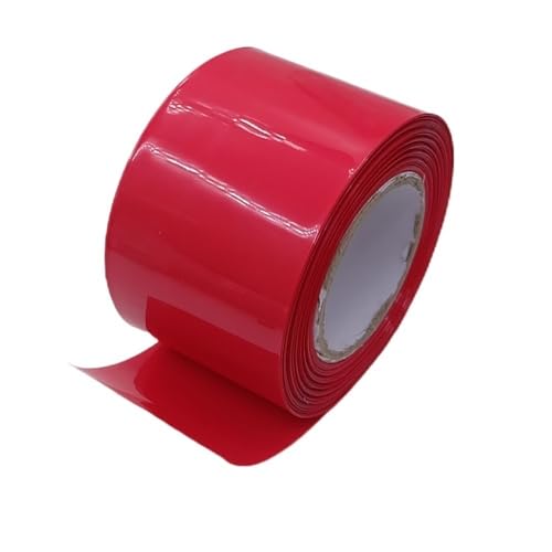 PVC-Schrumpfschlauch, rot, 1–20 m, wärmeschrumpfbarer Schlauch for Umwickeln von Kabelbäumen (1 Stück)(32mmx1meter) von QPTGWPBZY